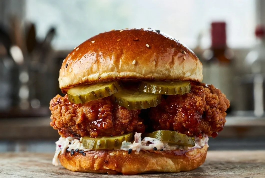 Spicy Korean Fried Chicken Sandwich