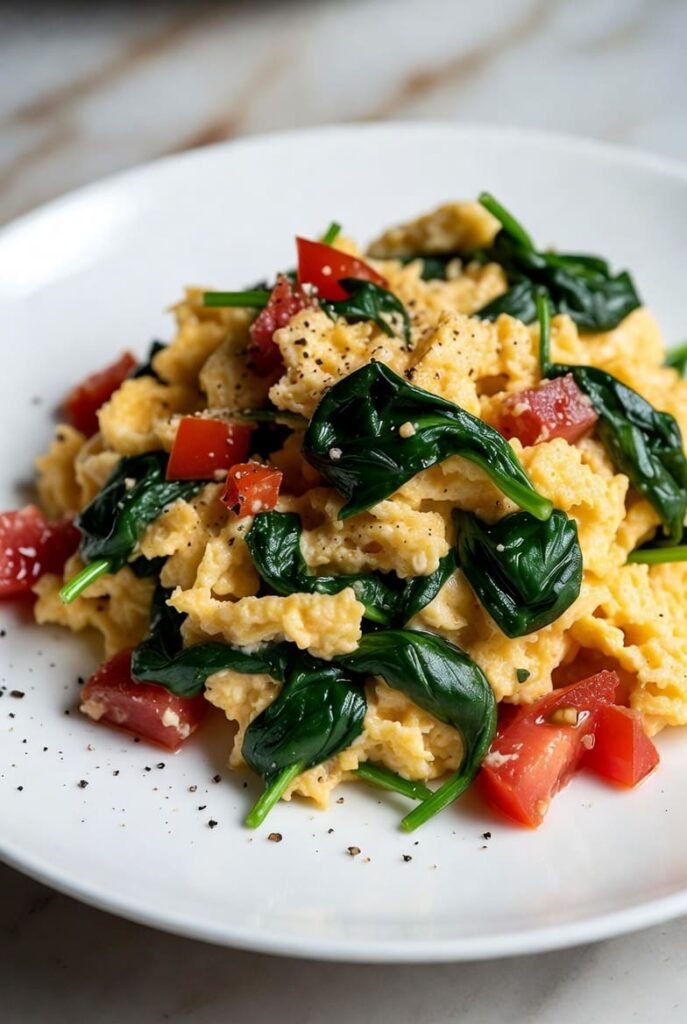 Veggie Loaded Egg White Scramble