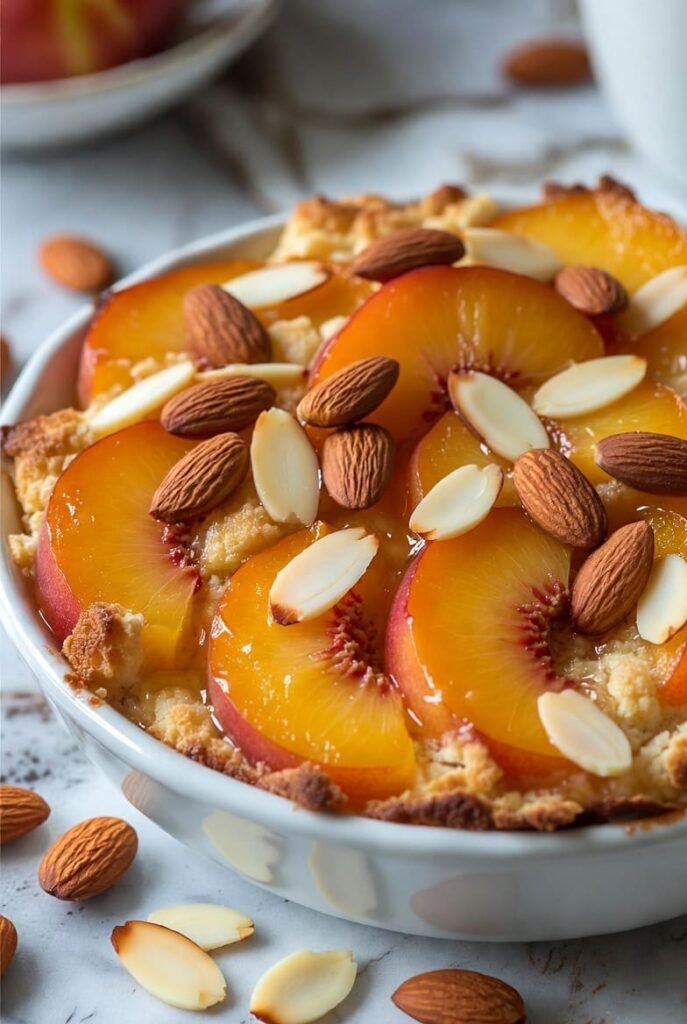 Almond Fresh Peach Cobbler