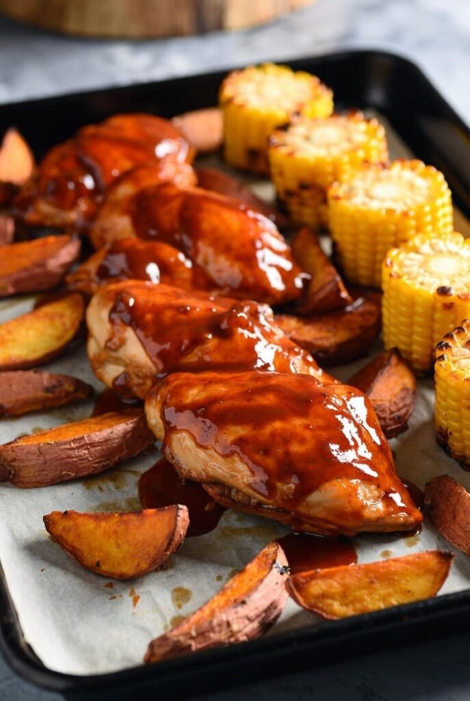 BBQ Chicken Sheet Pan Dinner