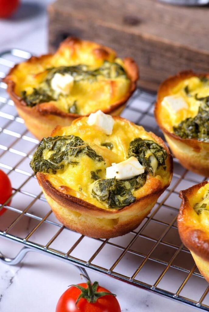 Baked Egg Muffins with Spinach and Feta