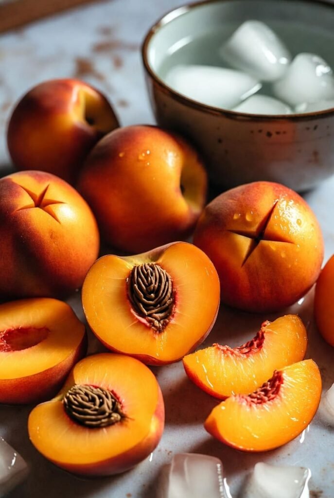 Blanched and Peeled Peach Slices
