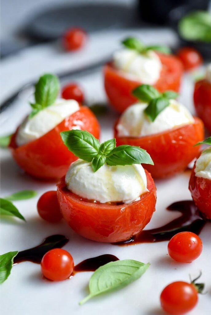 Caprese Stuffed Cherry Tomatoes