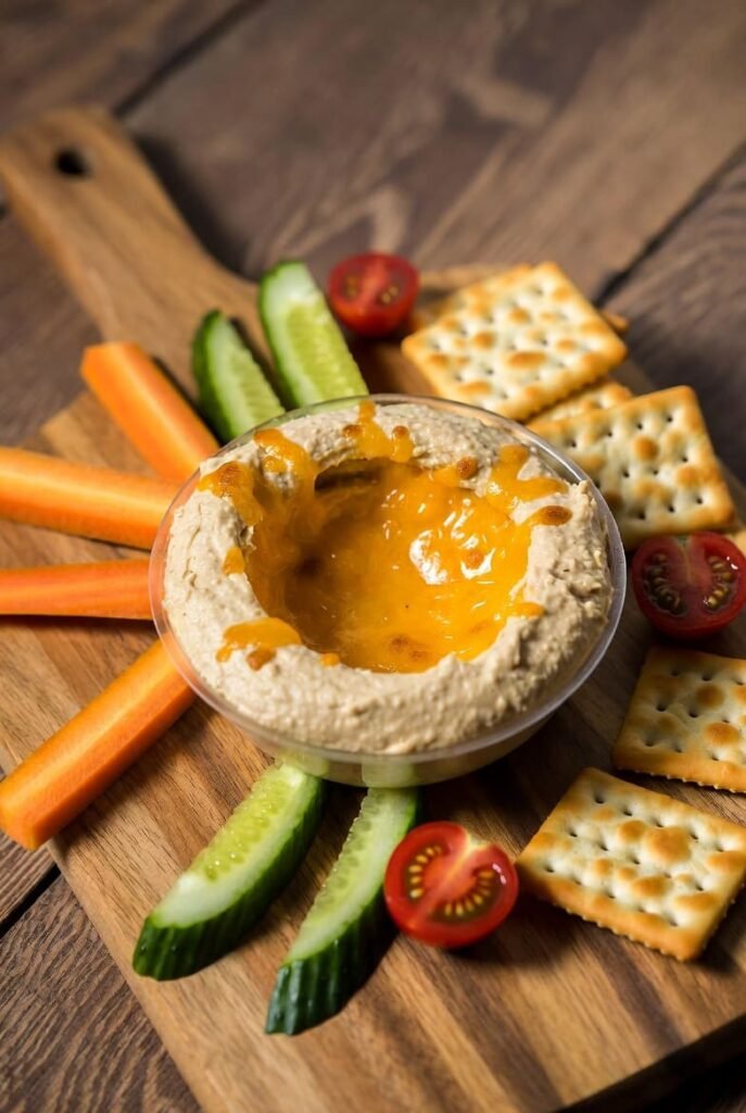 Cheesy Veggie Hummus Dippers