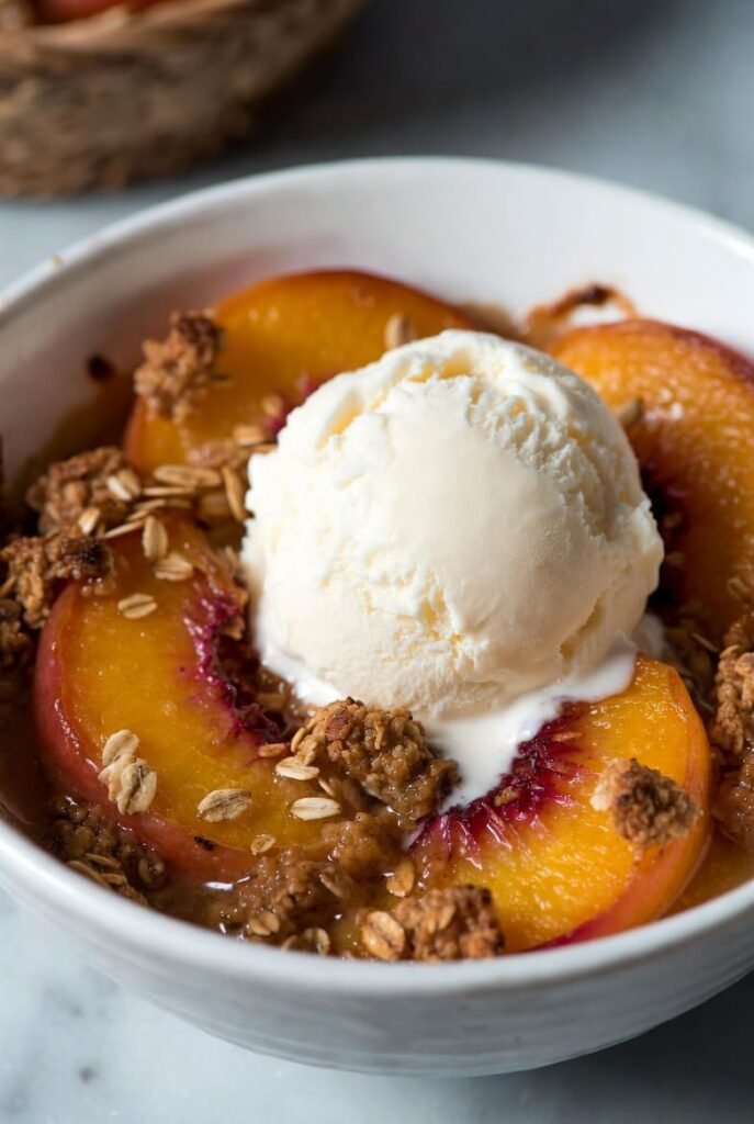 Classic Peach Crisp with Fresh Peaches
