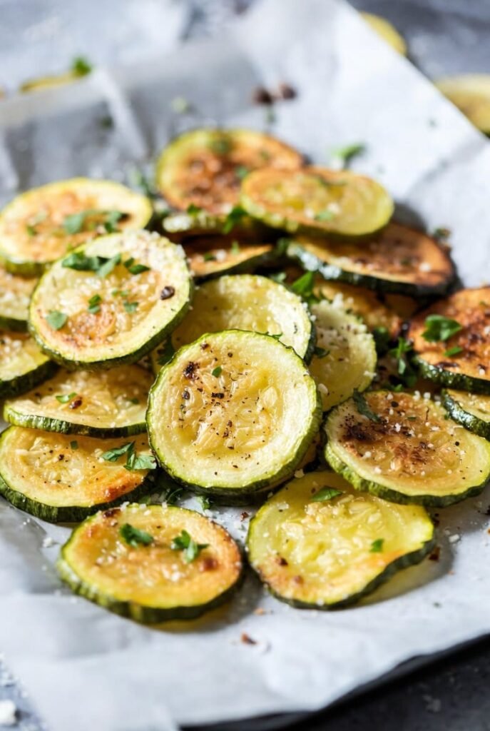 Crispy Parmesan Zucchini Chips