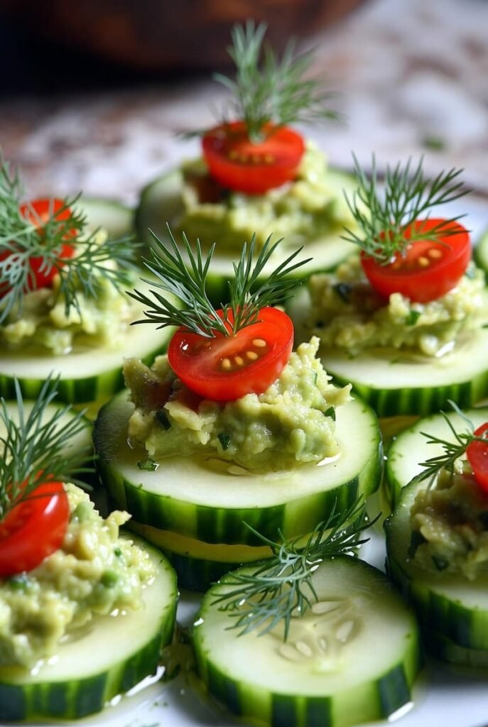 Cucumber Avocado Bites
