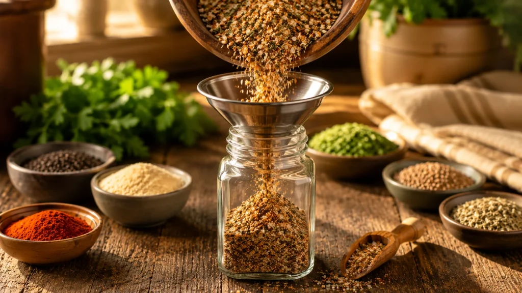 Filling a Spice Jar