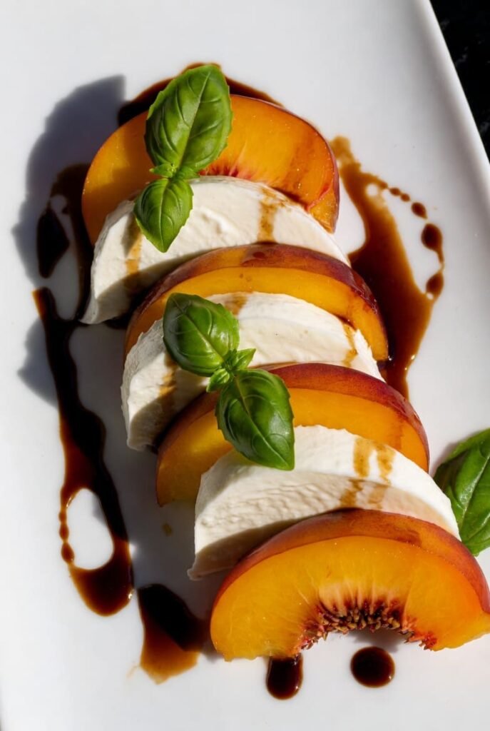Fresh Peach Caprese Salad