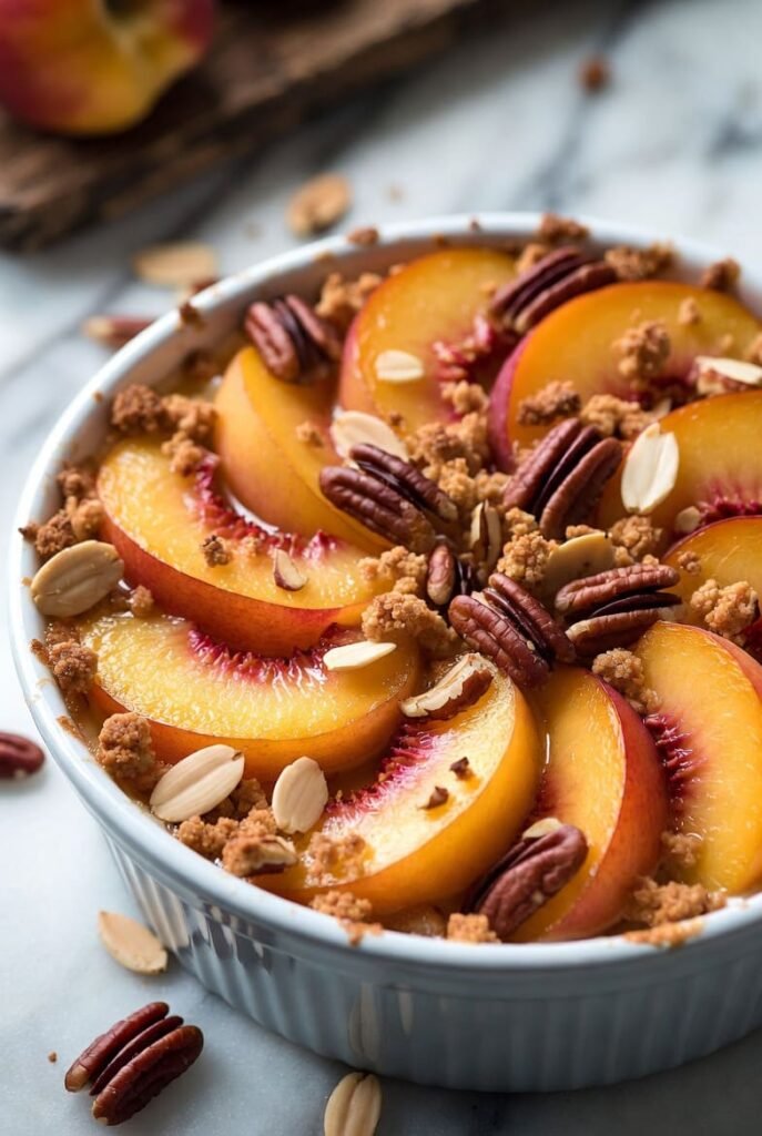 Gluten-Free Peach Crisp with Fresh Peaches