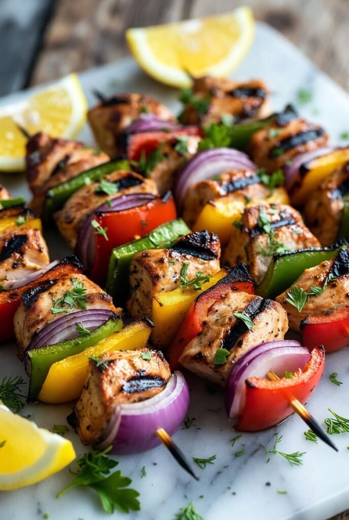 Greek Yogurt Marinated Chicken Kabobs