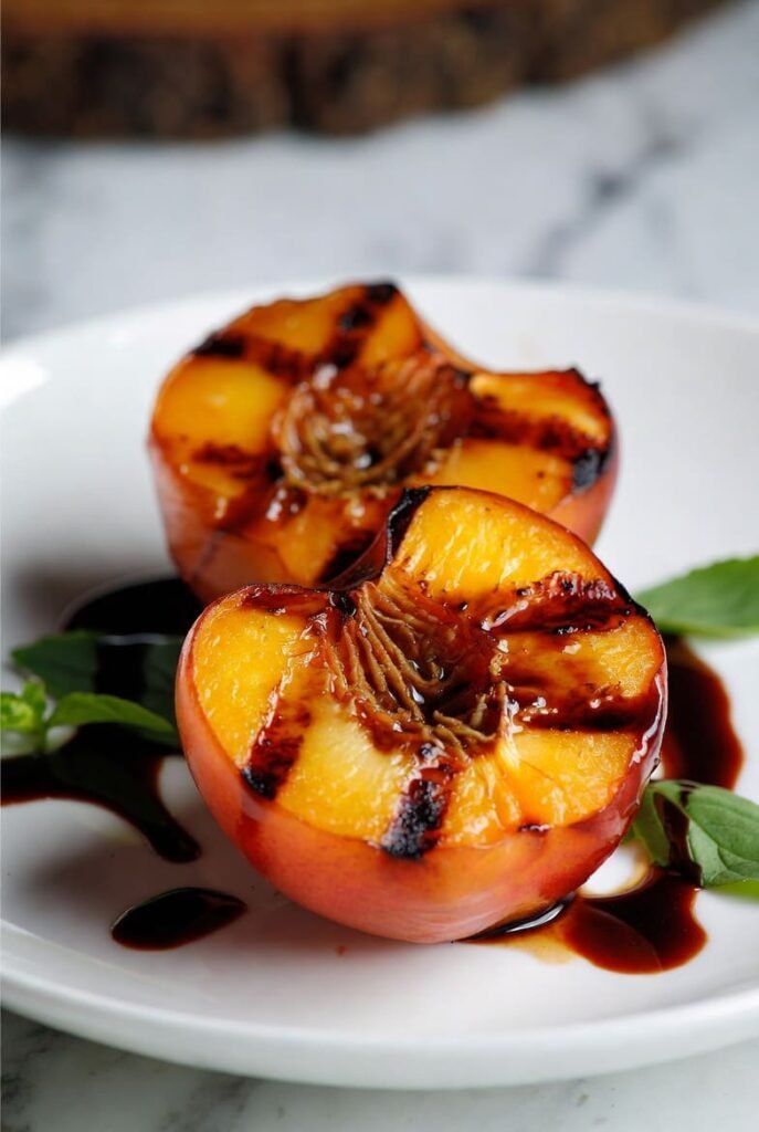 Grilled Nectarines with Balsamic Glaze