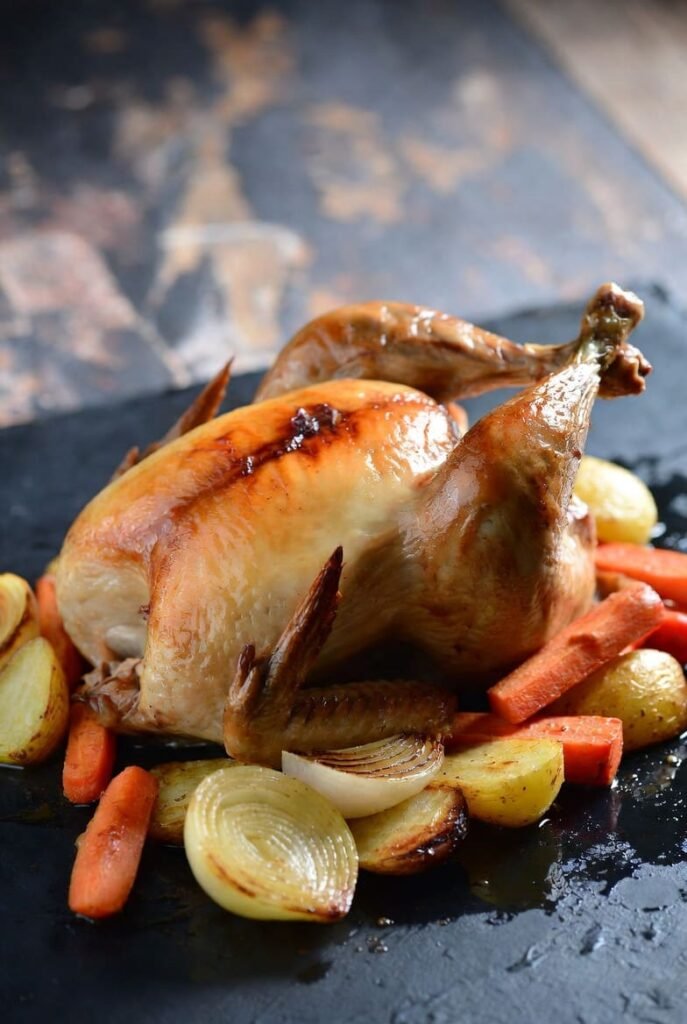 Herb Roasted Whole Chicken with Veggies