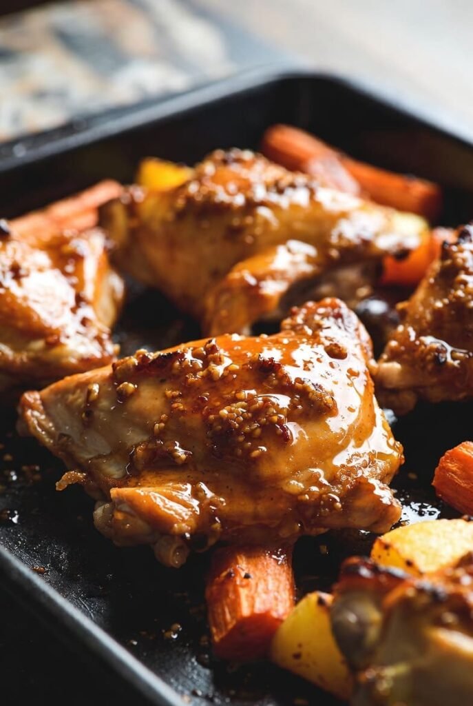 Honey Mustard Baked Chicken Thighs