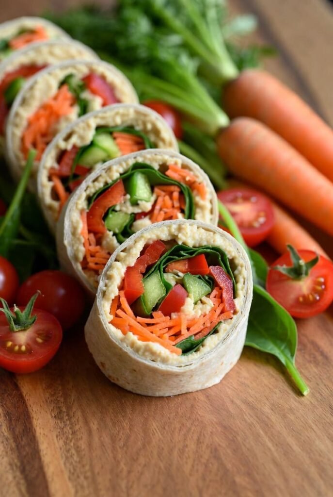 Hummus Veggie Pinwheels