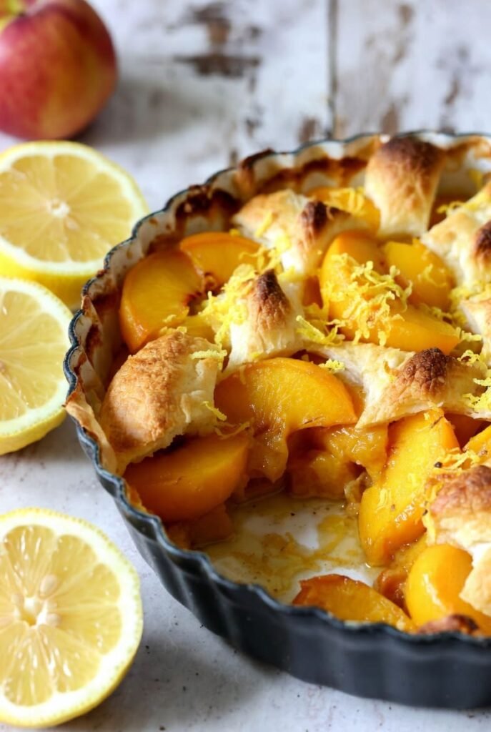 Lemon Zest Peach Cobbler