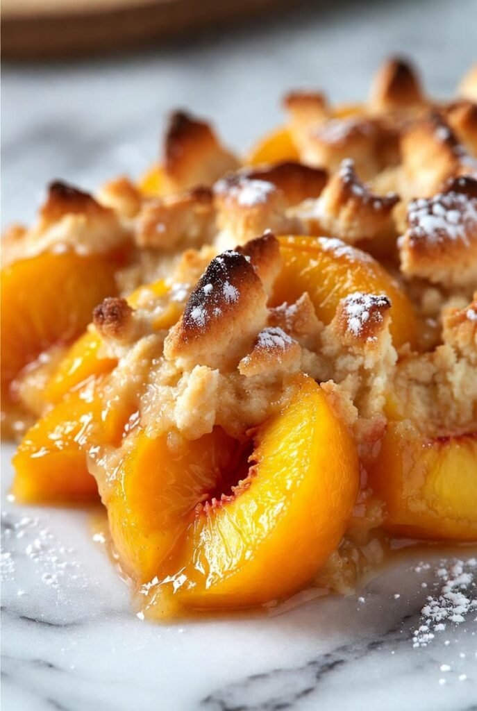Low Sugar Fresh Peach Cobbler
