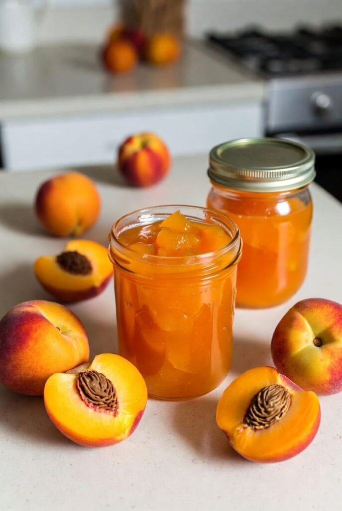 Low Sugar Peach Jam