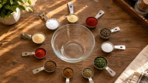 Measuring Ingredients for Everglades Seasoning