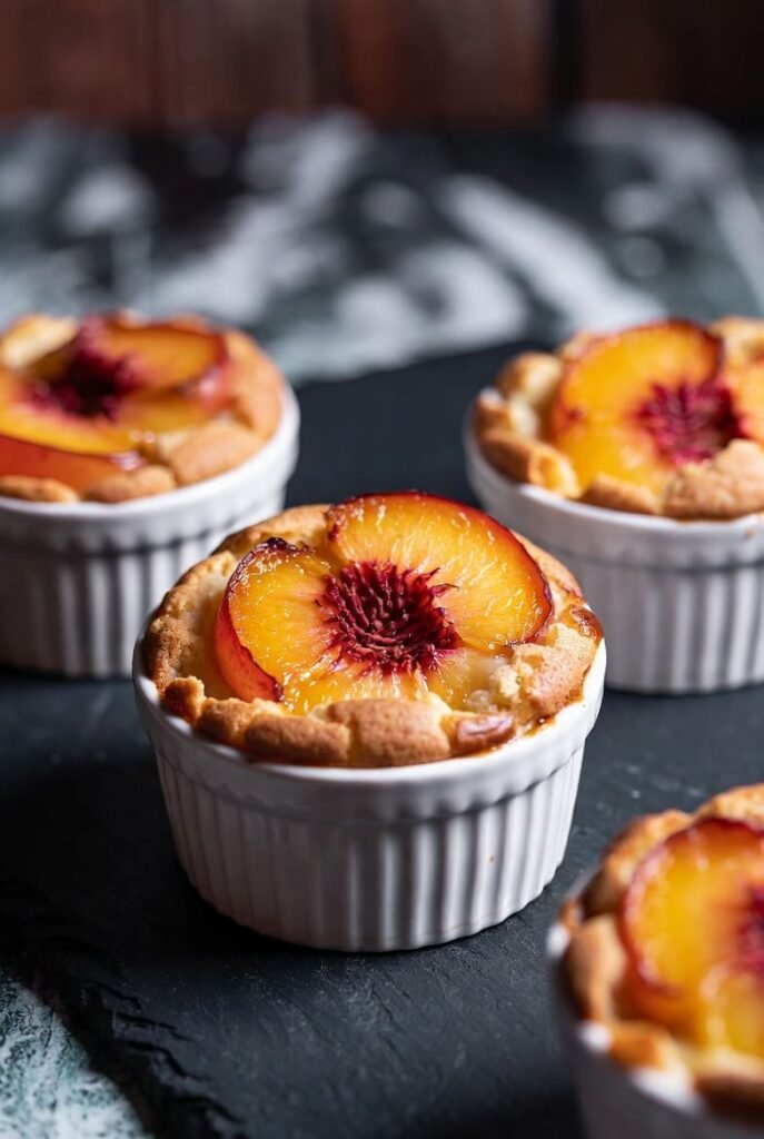 Mini Individual Peach Cobblers