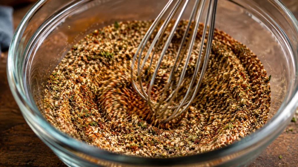 Mixing Homemade Everglades Seasoning