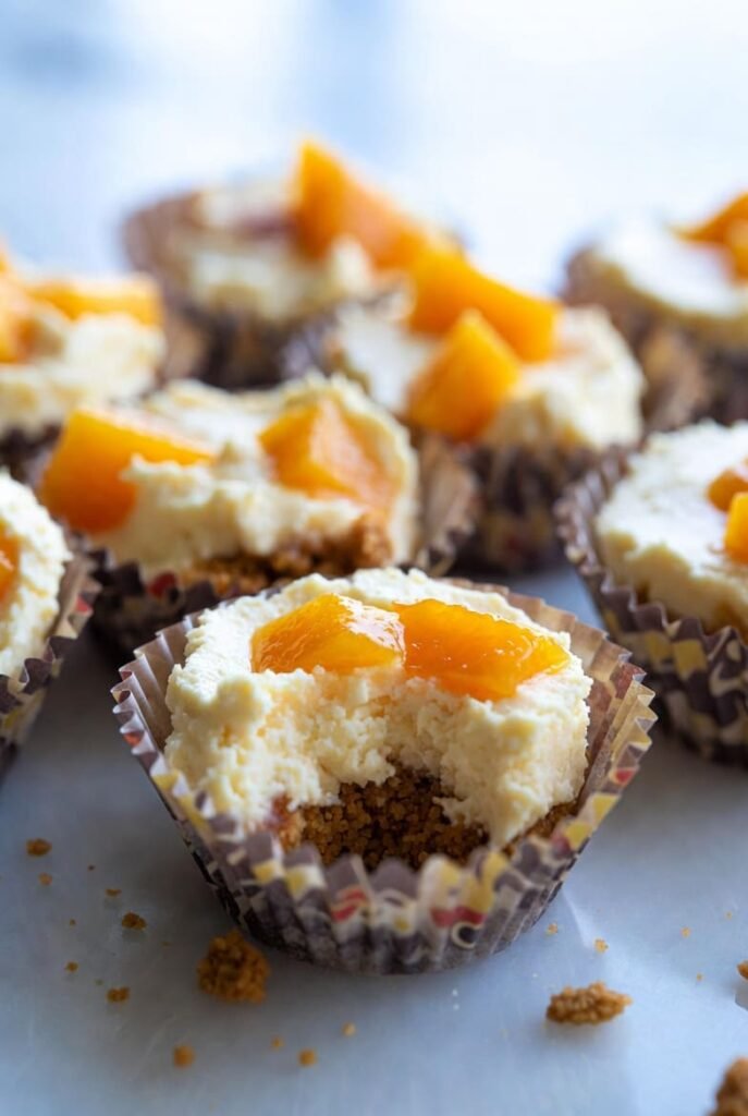No-Bake Fresh Peach Cheesecake Bites