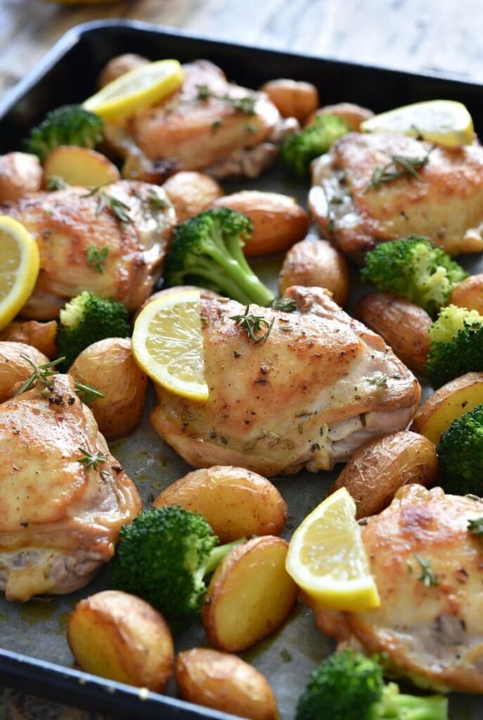 One-Pan Lemon Garlic Chicken and Veggies