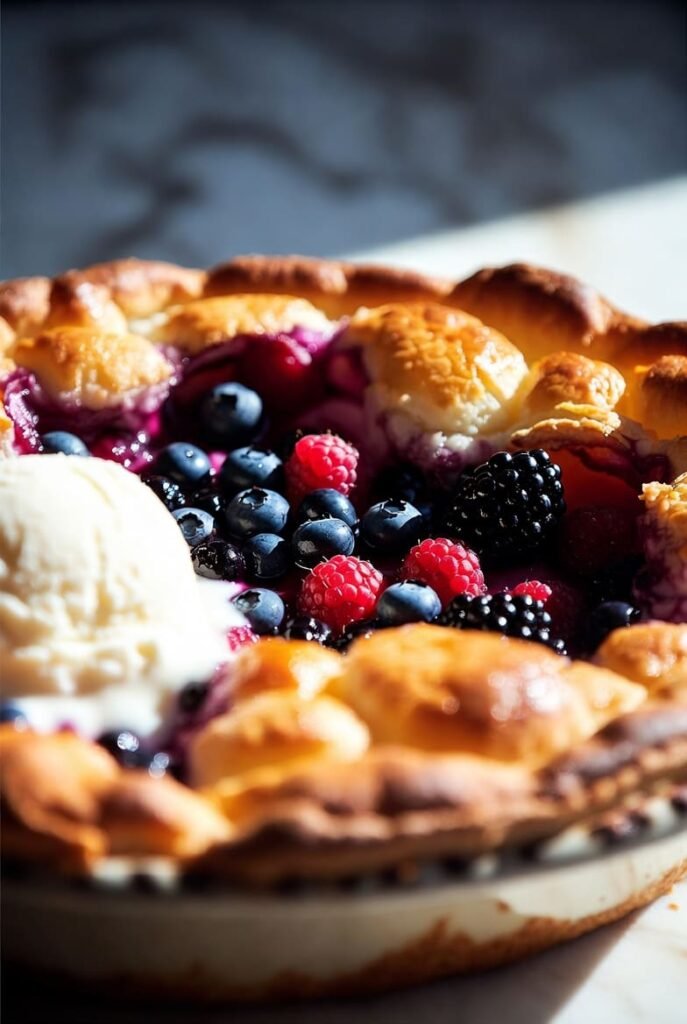 Peach Berry Cobbler