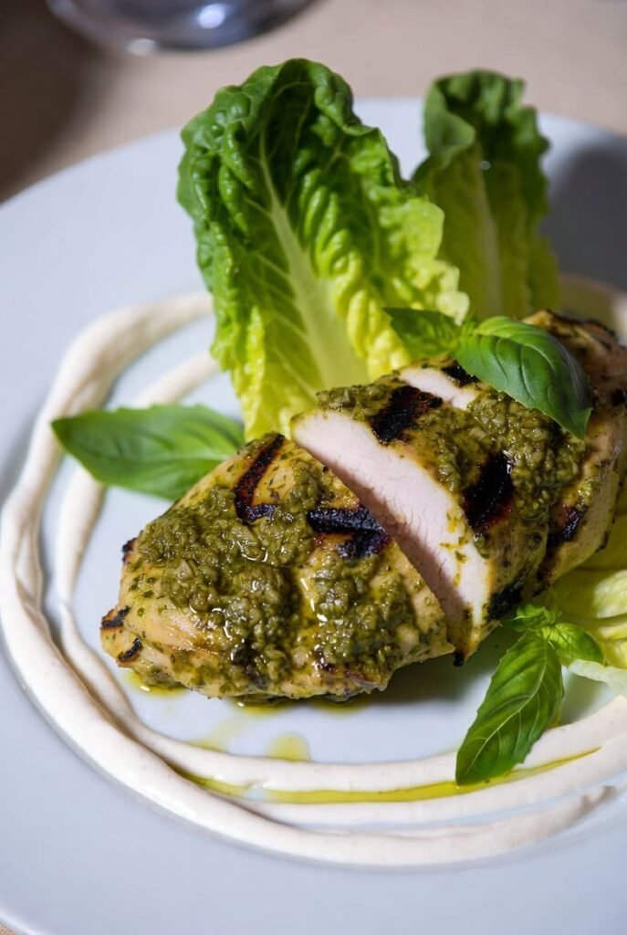 Pesto Chicken Caesar Salad