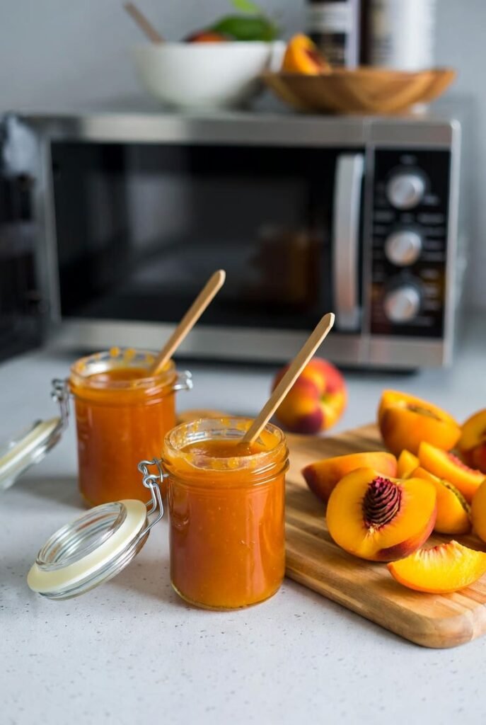 Quick Microwave Peach Jam