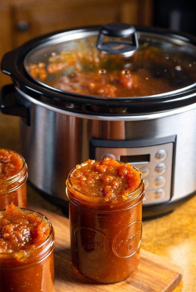 Slow Cooker Peach Jam