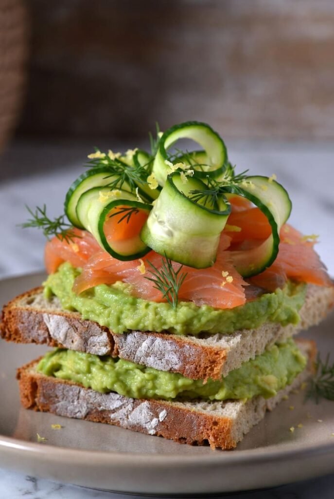 Smoked Salmon Avocado Stack