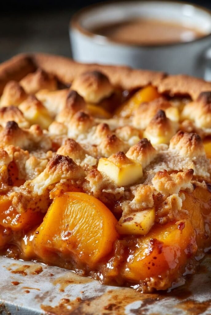 Spiced Chai Peach Cobbler