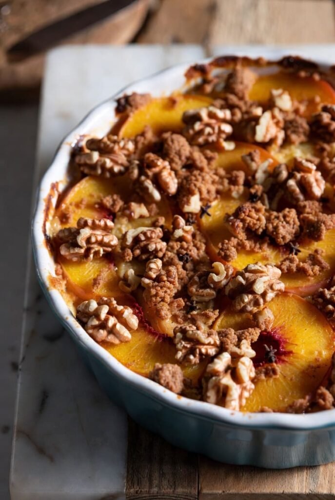Spiced Chai Peach Crisp