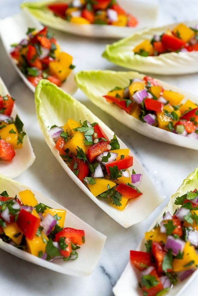 Spicy Mango Salsa Cups