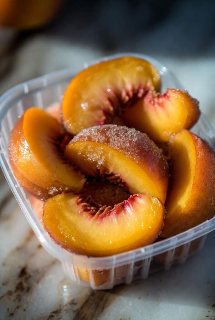 Sugar Packed Frozen Peaches