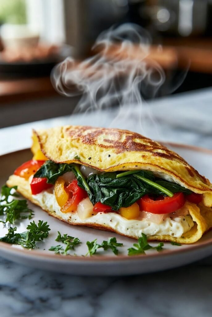 Veggie-Packed Egg White Omelette