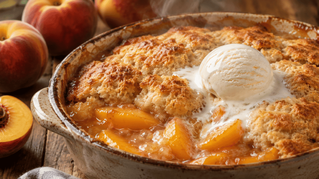 fresh peach cobbler