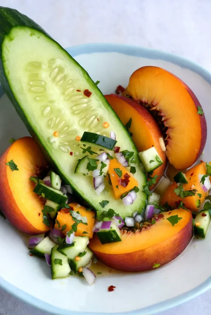 Cucumber Peach Salsa