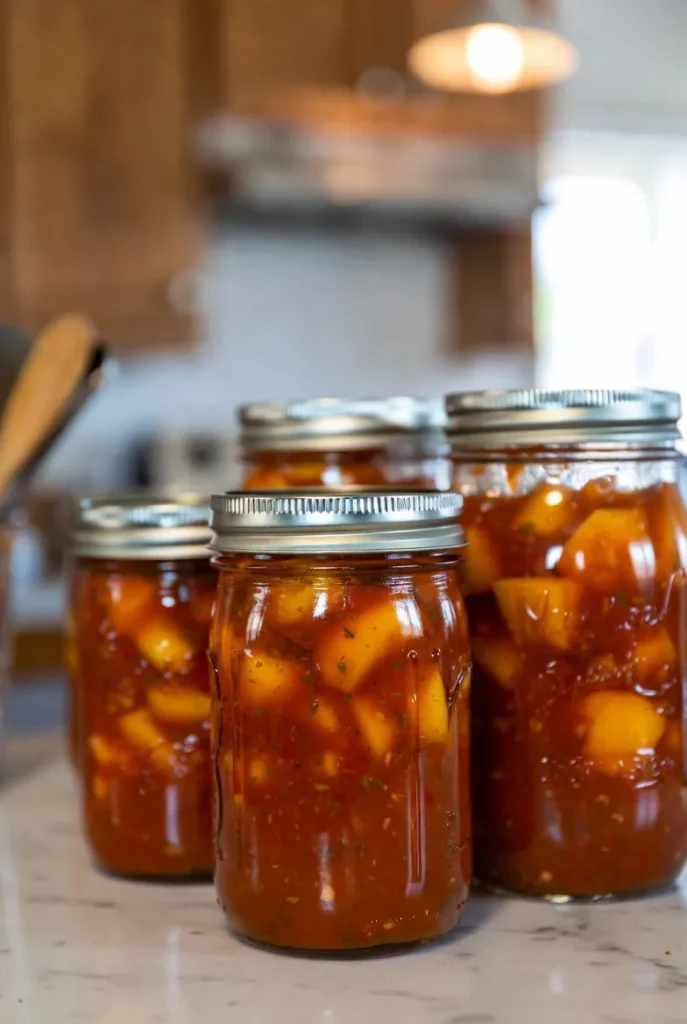Canning Peach Salsa