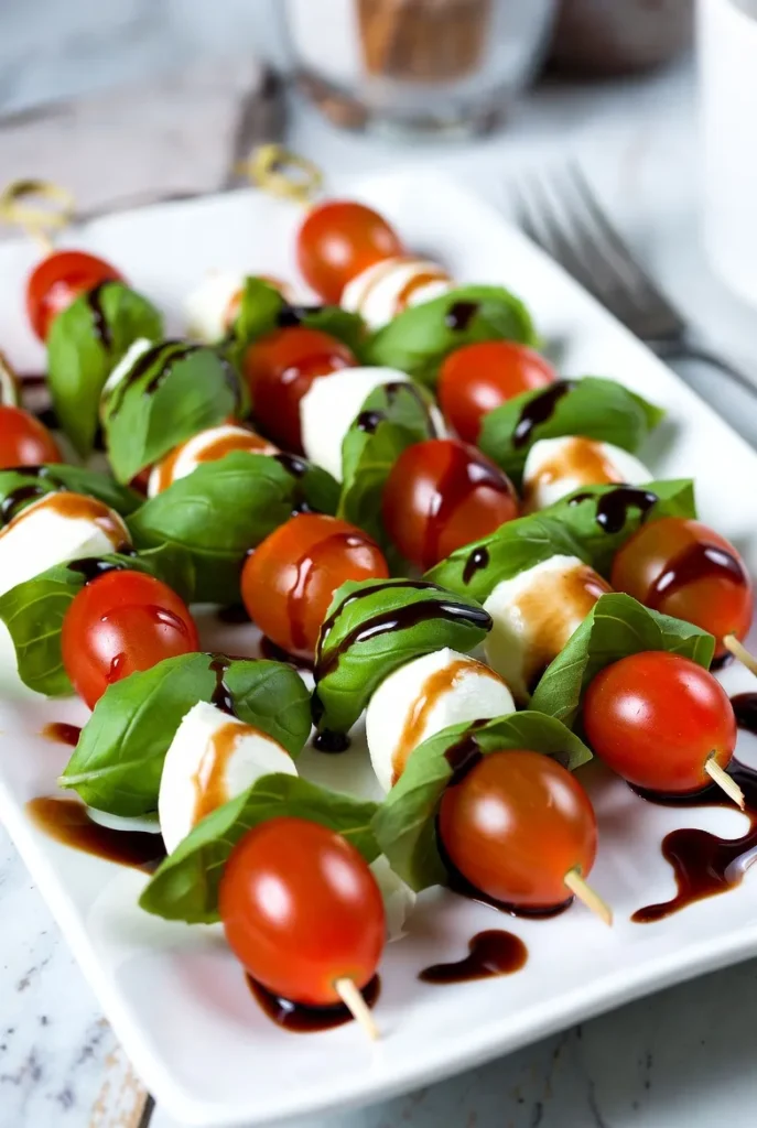 Caprese Skewers with Balsamic Glaze