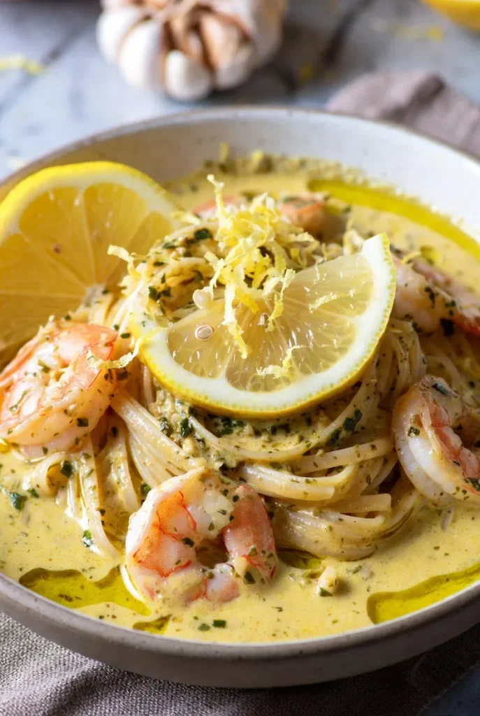 Lemon Garlic Creamy Pesto Sauce