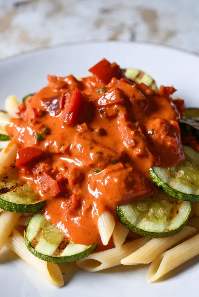 Roasted Red Pepper Creamy Pesto Sauce