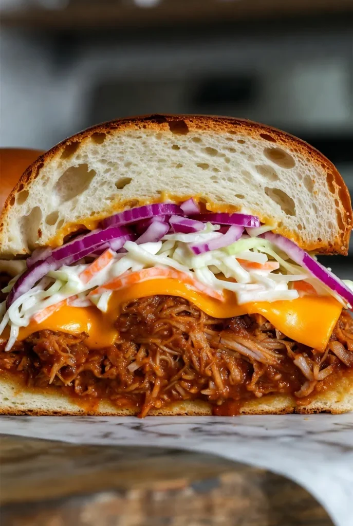 Smoky BBQ Pulled Pork Knuckle Sandwich