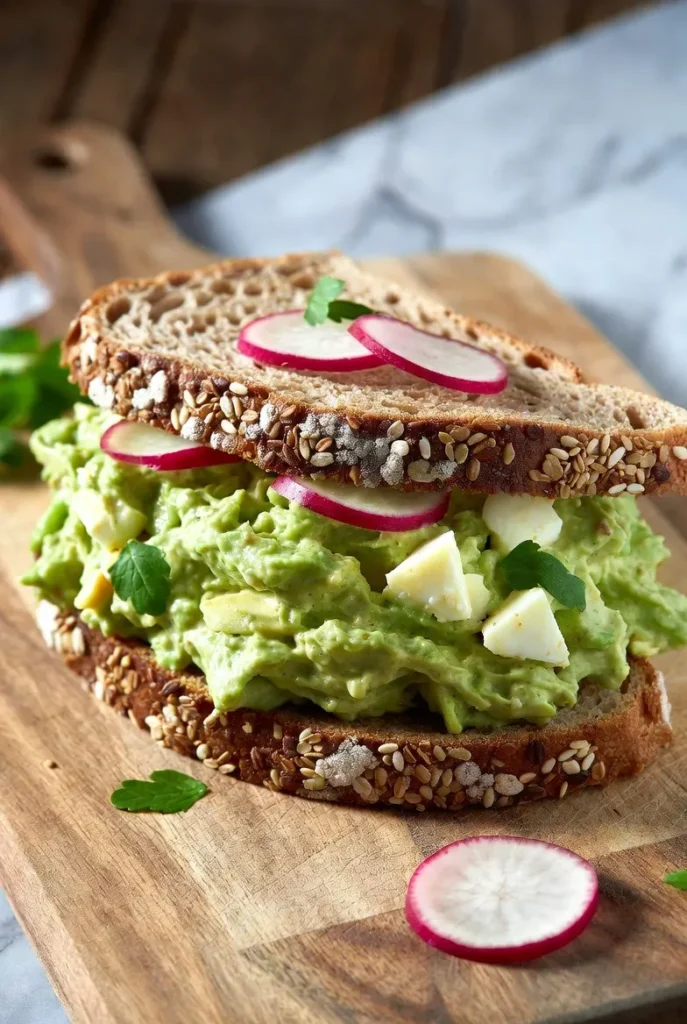 Avocado Egg Salad Knuckle Sandwich