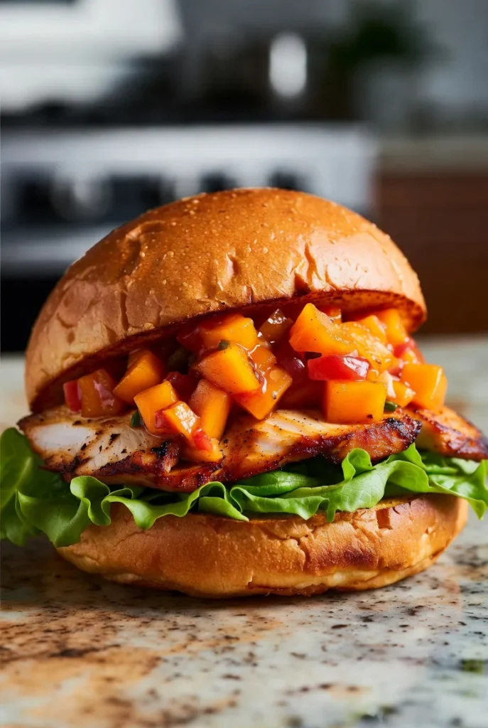 Jamaican Jerk Chicken Knuckle Sandwich