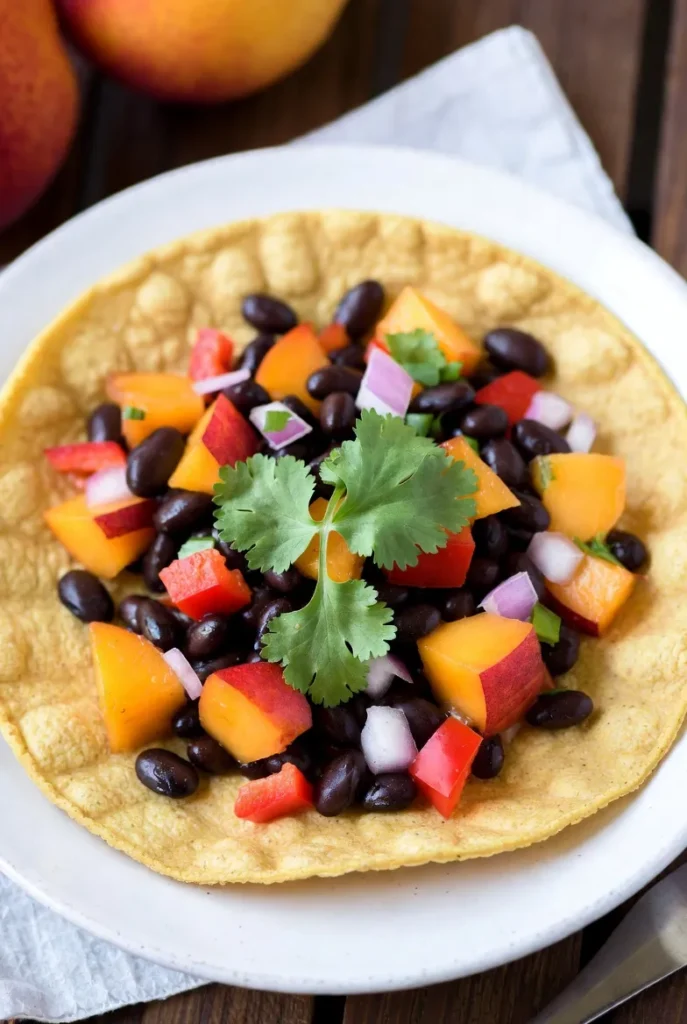 Black Bean Peach Salsa