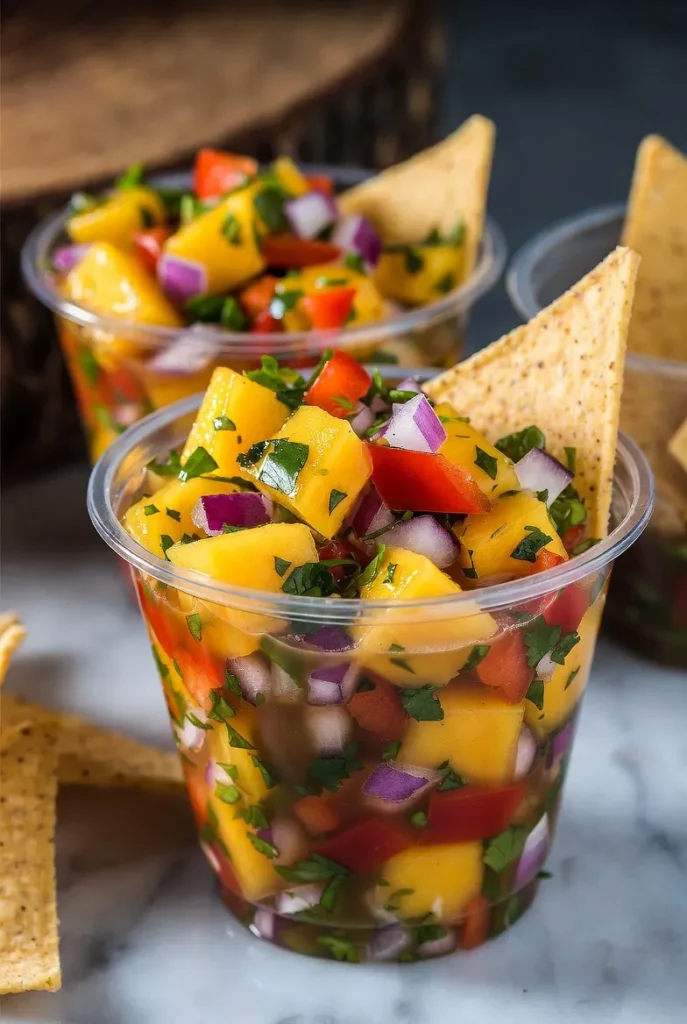 Spicy Mango Salsa Cups