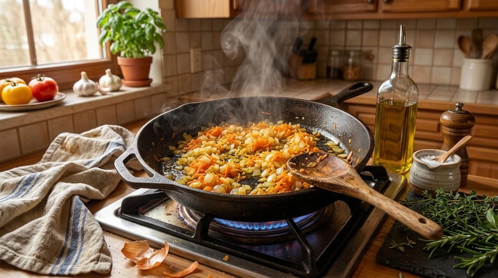 Sauté the Onion and Carrot