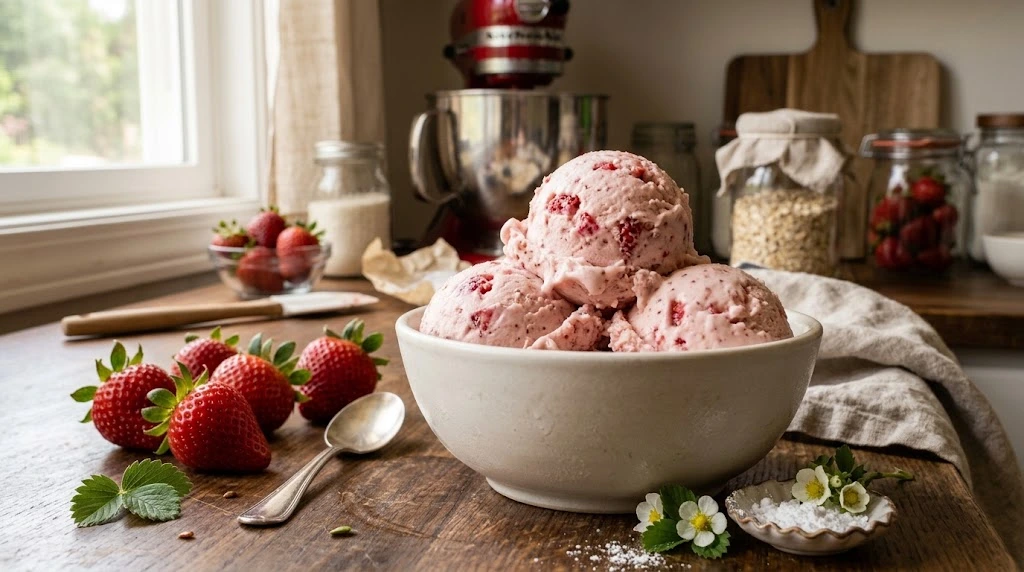 KitchenAid Strawberry Ice Cream Recipe